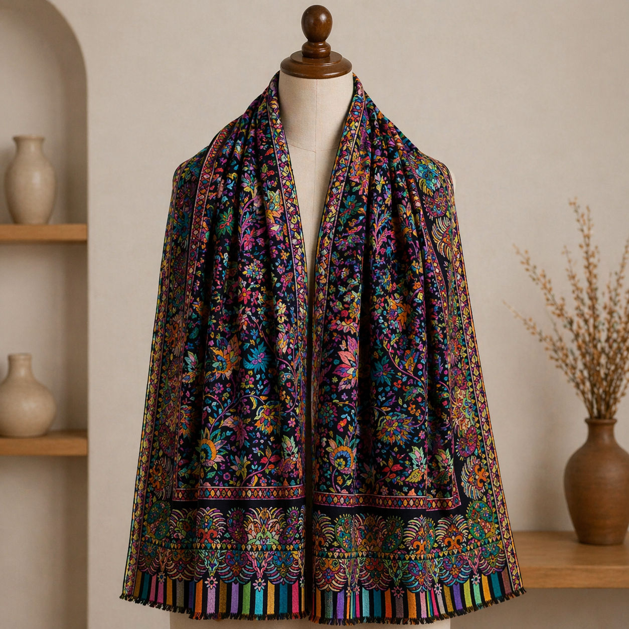 Traditional Kashmiri Kani Shawl